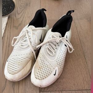 Nike Cream and Black Athletic Shoes